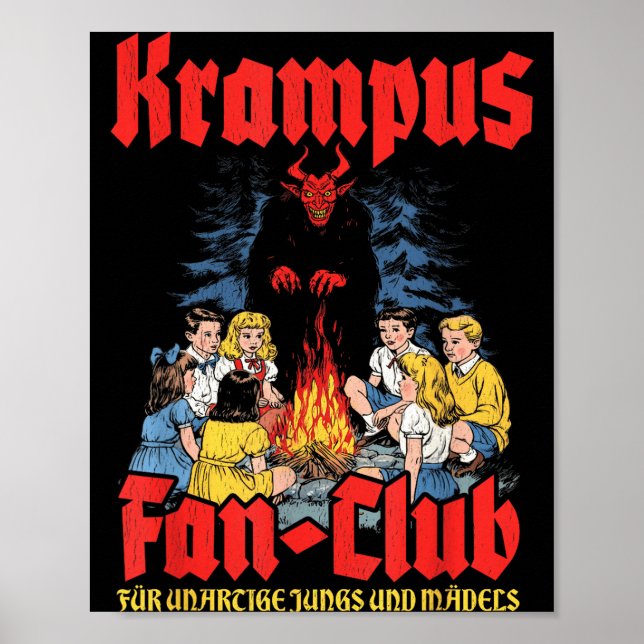 Krampus Fan-club Ugly Xmas German Christmas Demon  Poster (Front)