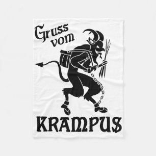 Krampus - Gruss Vom (greetings From) Krampus Fleece Blanket
