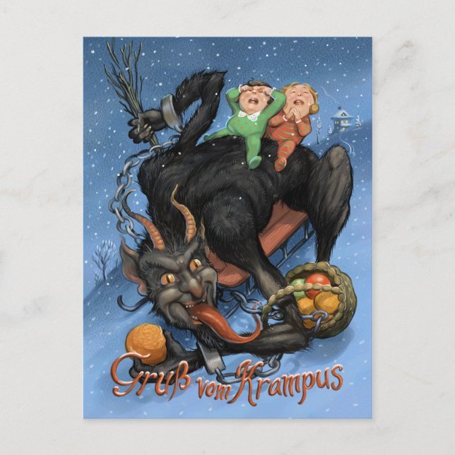 Krampus Holiday Postcard (Front)