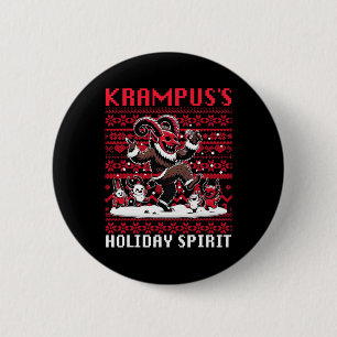 Krampus Holiday Spirit Design Christmas Season Evi 6 Cm Round Badge