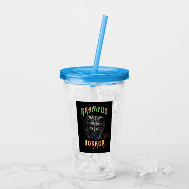 Krampus Horror Acrylic Tumbler (Back Ice)