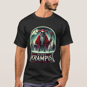 Krampus Is Coming To Town Horror Merry Krampus Chr T-Shirt