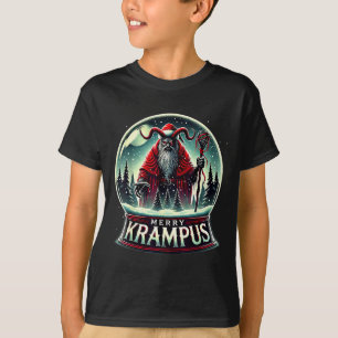 Krampus Is Coming To Town Horror Merry Krampus Chr T-Shirt