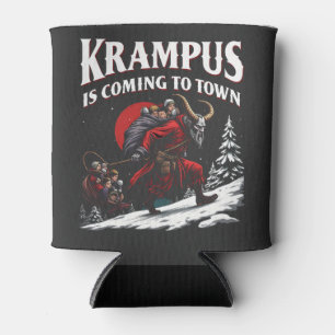 Krampus is Coming to Town Krampus Christmas  Can Cooler