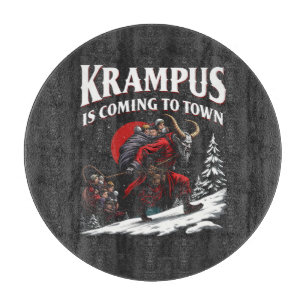 Krampus is Coming to Town Krampus Christmas  Cutting Board