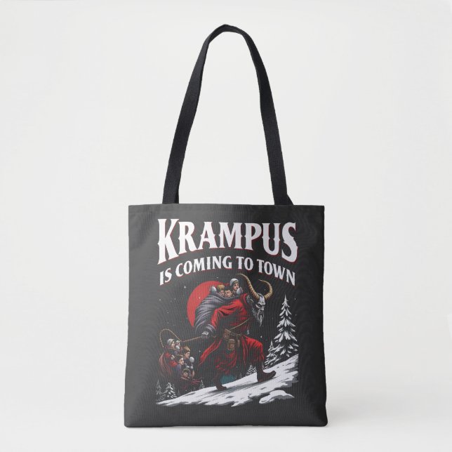 Krampus is Coming to Town Krampus Christmas  Tote Bag (Front)