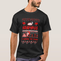 Krampus Is Coming To Town Ugly Sweater T Shirt