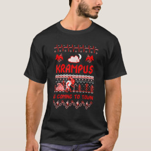 Krampus Is Coming To Town Ugly Sweater T Shirt