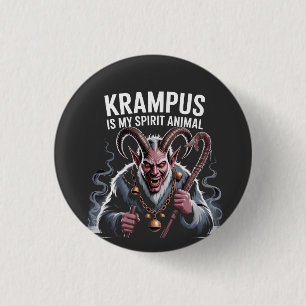 Krampus Is My Spirit Animal Christmas Funny 3 Cm Round Badge