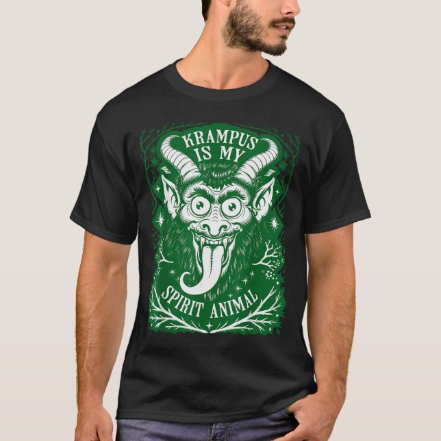 Krampus Is My Srit Animal German Folklore For Kram T-Shirt (Front)