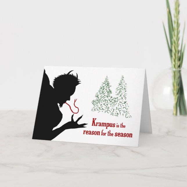 Krampus is the Reason for the Season Greeting Card (Front)