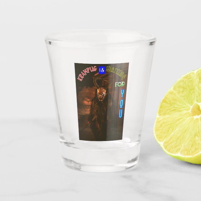 Krampus Is Waiting For You December Krampusnacht Shot Glass (Front)