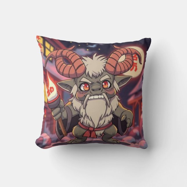Krampus Japanese Anime Cartoon Cushion (Front)