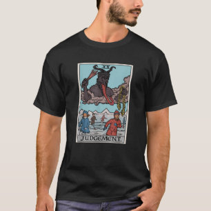 Krampus Judgement Tarot Card Funny Christmas Gothi T-Shirt