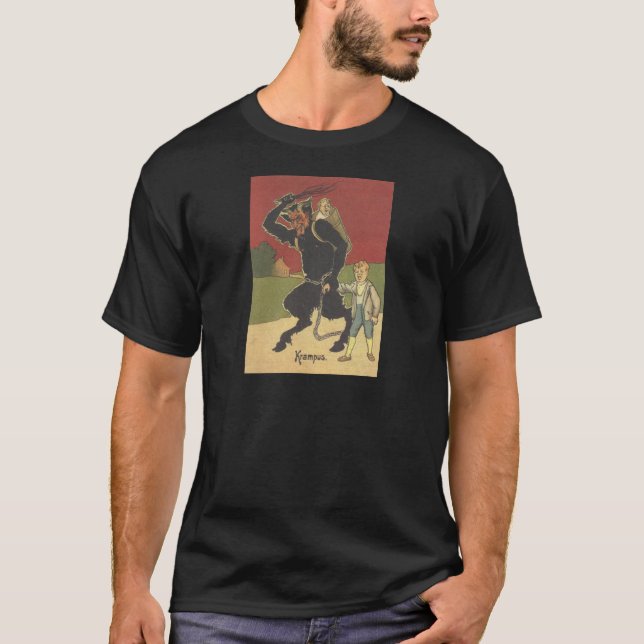 Krampus Kidnapping Children T-Shirt (Front)