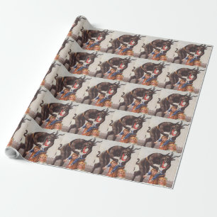 Krampus Kidnapping Children Wrapping Paper