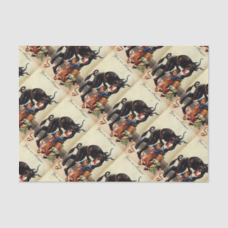 Krampus Kids in Basket Christmas Holiday Xmas Tissue Paper