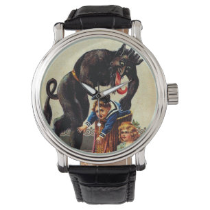 Krampus Kids in Basket Holiday Christmas Watch