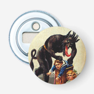 Krampus Kids in Basket Holiday Xmas Bottle Opener