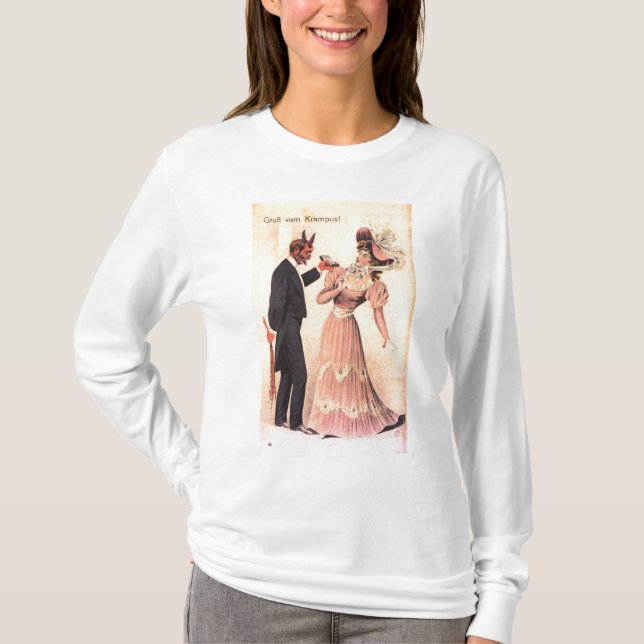 Krampus Long-sleeve Hoodie T-Shirt (Front)