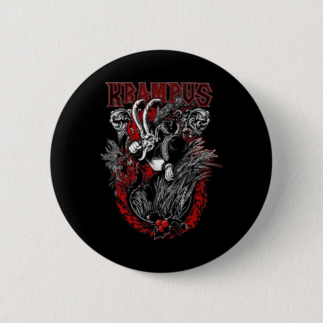 Krampus Merry Christmas Holiday Chrismas Horror Xm 6 Cm Round Badge (Front)