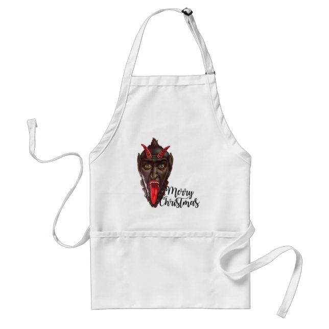 krampus merry christmas standard apron (Front)