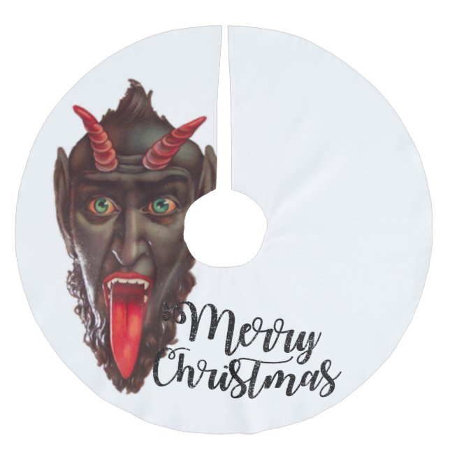 krampus merry christmas tree skirt (Front)