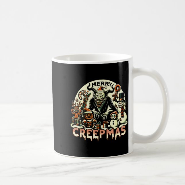 Krampus Merry Creepmas Christmas 30’s Retro Cartoo Coffee Mug (Right)