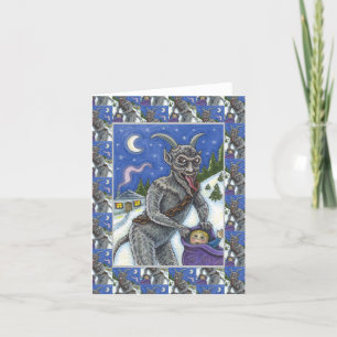 KRAMPUS & NAUGHTY CHILDREN, SCARY CHRISTMAS STORY HOLIDAY CARD