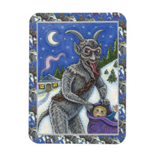 KRAMPUS & NAUGHTY CHILDREN, SCARY CHRISTMAS STORY MAGNET
