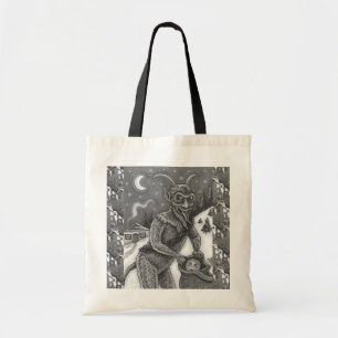 KRAMPUS & NAUGHTY CHILDREN, SCARY CHRISTMAS STORY TOTE BAG