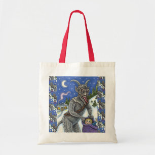 KRAMPUS & NAUGHTY CHILDREN, SCARY CHRISTMAS STORY TOTE BAG
