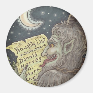 KRAMPUS NAUGHTY LIST CHRISTMAS MAGNET Customise