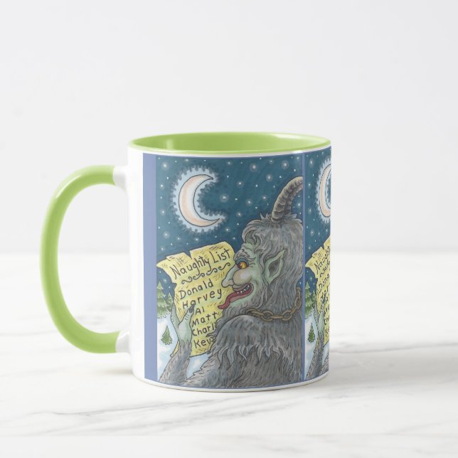 KRAMPUS NAUGHTY LIST Christmas MUG Combo Customise (Left)