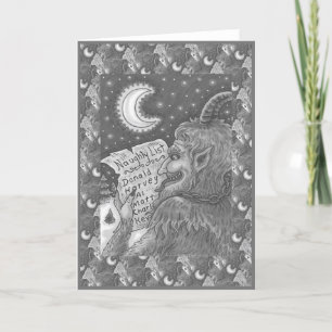 KRAMPUS NAUGHTY LIST, SCARY CHRISTMAS STORY HOLIDAY CARD