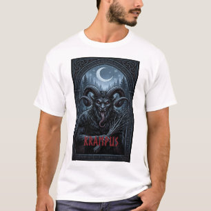 Krampus Nordic Runic Frame Dark Gothic Christmas T-Shirt