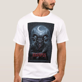 Krampus Nordic Runic Frame Dark Gothic Christmas T-Shirt
