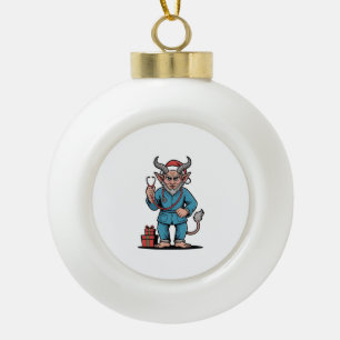 Krampus Nurse Christmas Evil Xmas Ceramic Ball Christmas Ornament