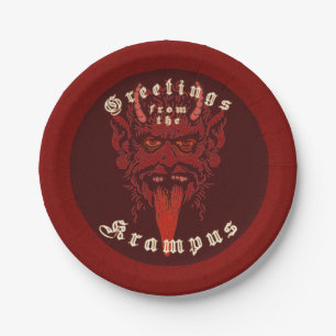 Krampus paper plate