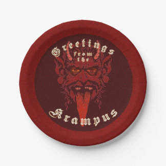 Krampus paper plate
