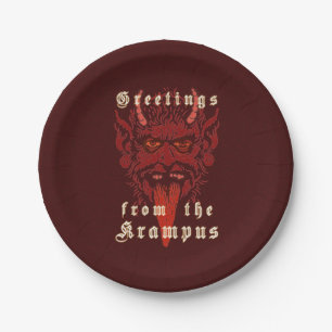 Krampus paper plate
