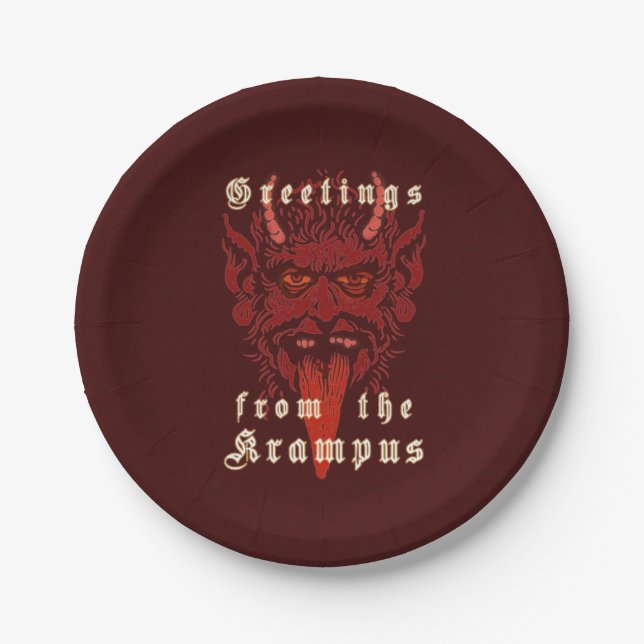 Krampus paper plate (Front)