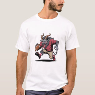Krampus Playing Football Christmas Fitness Xmas T-Shirt