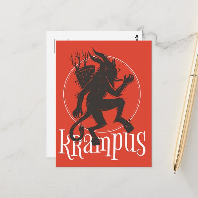 Krampus Postcard (Front/Back In Situ)