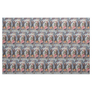 Krampus Punishing Bad Adults Fabric