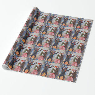 Krampus Punishing Bad Adults Wrapping Paper