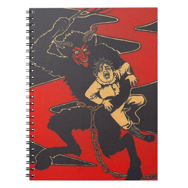 Krampus Punishing Child With Switch Notebook (Front)