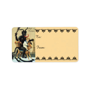 Krampus Rocking Horse Holiday Christmas Gift Tags