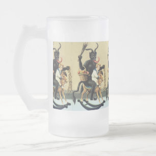 Krampus Rocking Horse Holiday Xmas 16oz Beer Mug