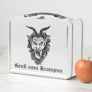 Krampus Scary Holiday  Metal Lunch Box
